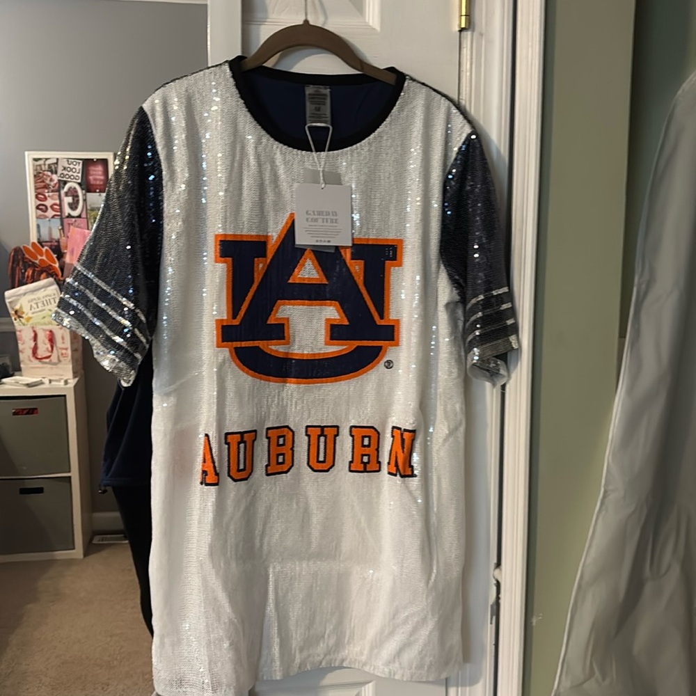 New with tags Game Day Couture Auburn AU sequined shirt size Medium